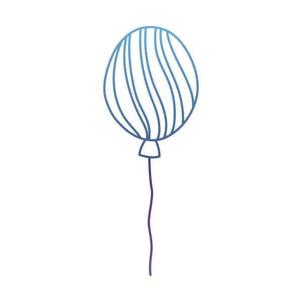 退化的轮廓漂亮的气球配件与有趣的风格 — 图库矢量图片
