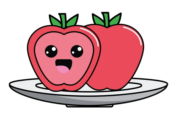 Isolerade apple frukt design — Stock vektor