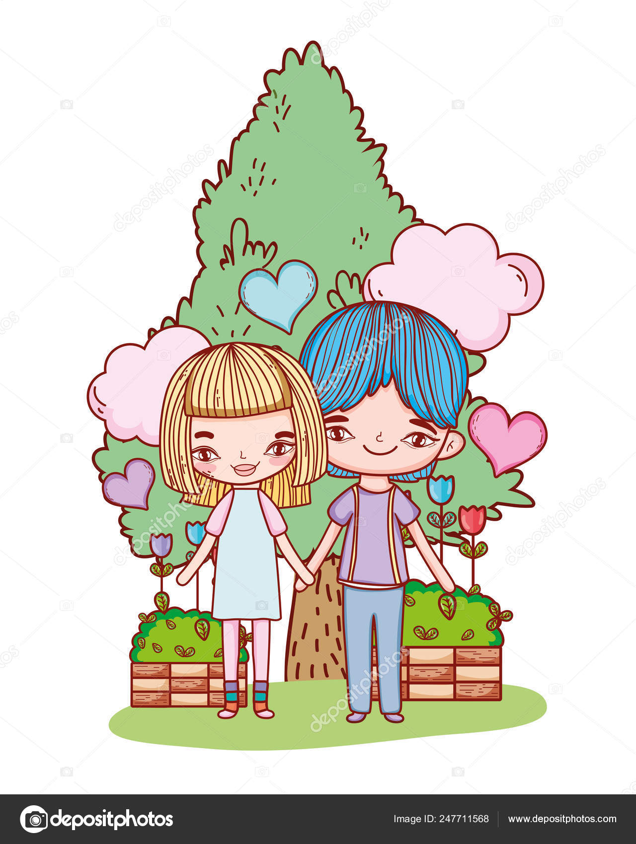 Cute Boy And Girl Cartoons Vector Image By C Stockgiu Vector Stock Cute Boy And Girl Cartoons Vector Image By C Stockgiu Vector Stock