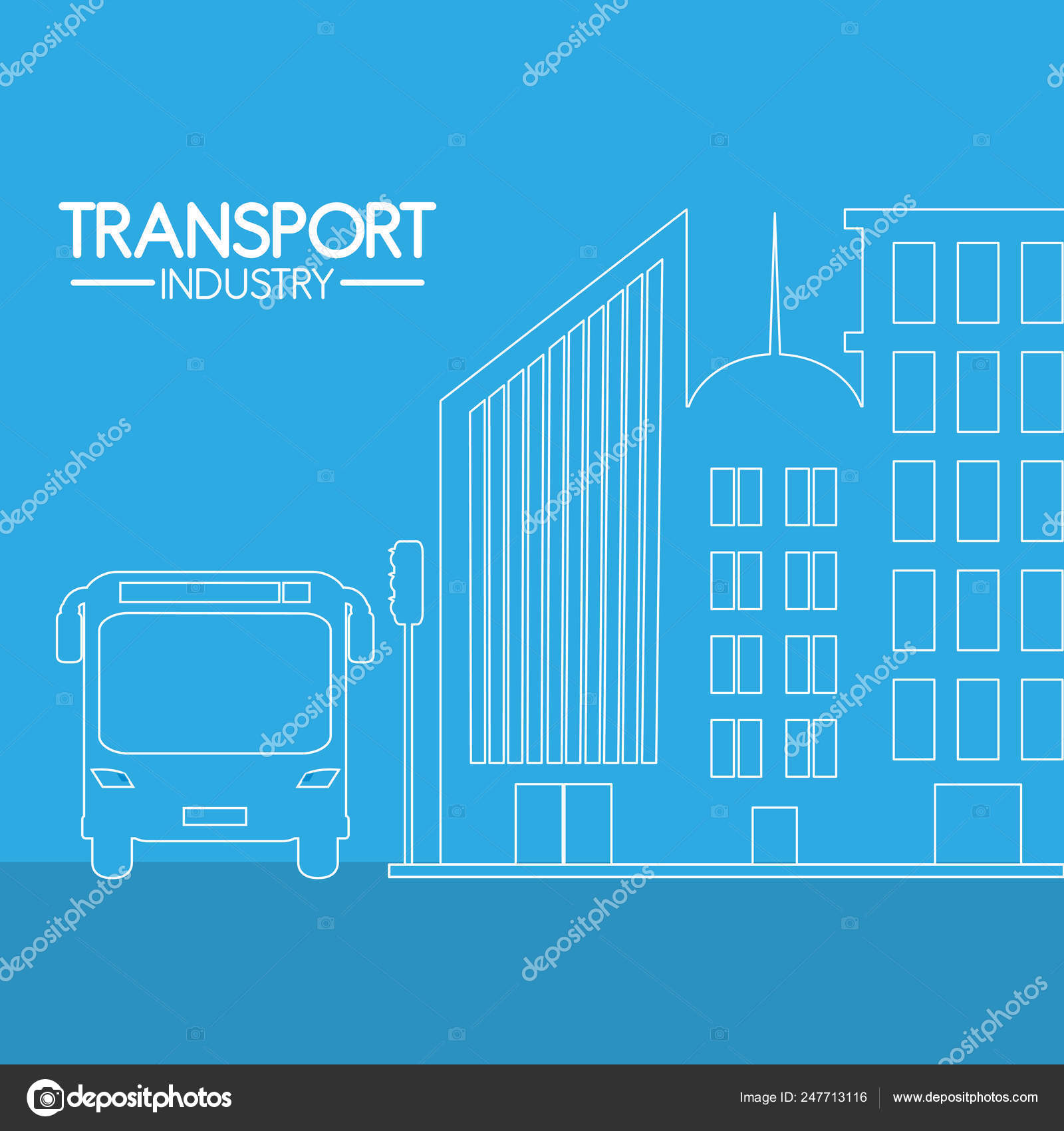 Bus transport industry Stock Vector Image by ©stockgiu 247713116