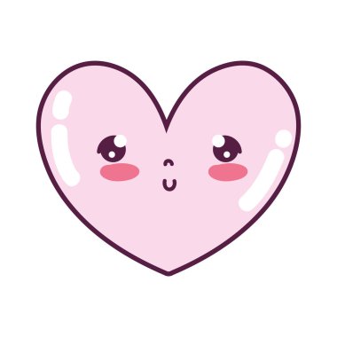 Kawaii sevimli kalp yüz ifadesi