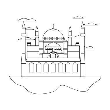 satır taj mahal Hindistan ve güzel bulutlar