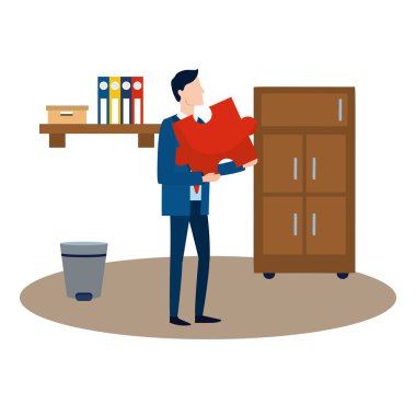 başarılı bir iş adamı avatar çizgi film