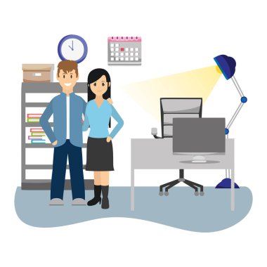 Genç çift çizgi film