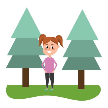 Tatlı kız çizgi filmi.