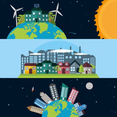 Yeşil şehirler koleksiyonu