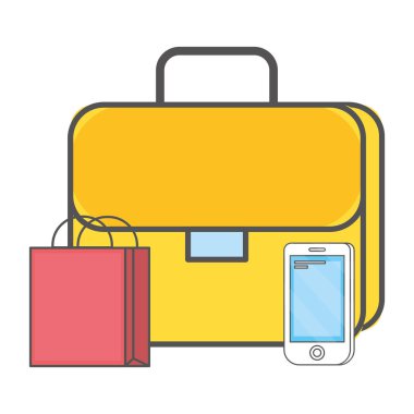 teknoloji bavul çizgi film