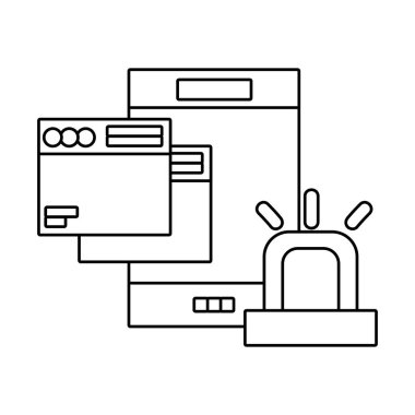 teknoloji smartphone çizgi film