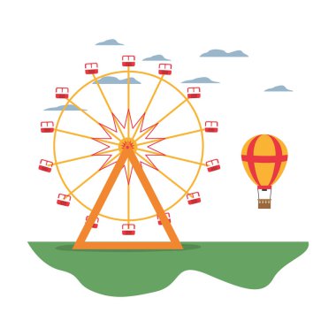 dönme dolap mekanik ile karnaval ve hava balonu