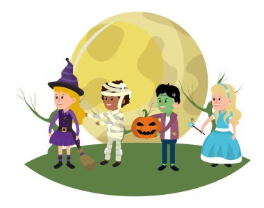 Cadılar Bayramı çizgi film çocuklar