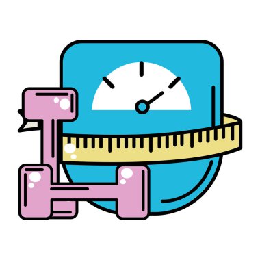 İzole fitness nesneleri tasarım