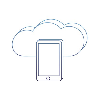 bozulmuş anahat smartphone teknoloji ve veri bulut sunucu