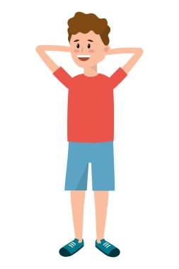 genç çocuk çizgi film