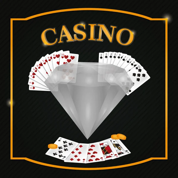 Jogo de casino emblema — Vetor de Stock