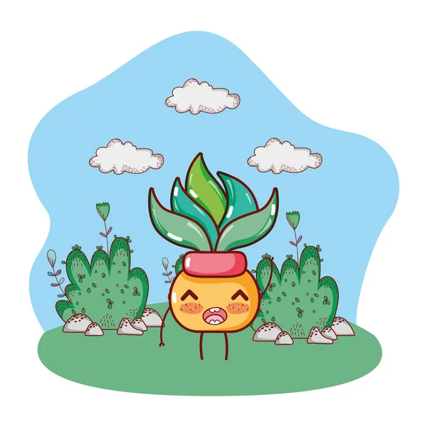 Nature plant cartoon — Stock Vector