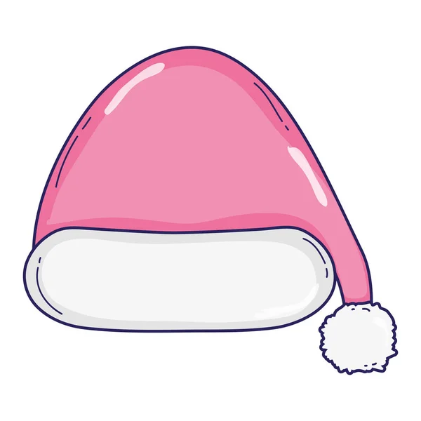 Navidad sombrero de dibujos animados — Vector de stock