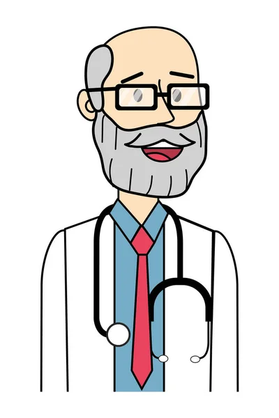 男性医師漫画 — ストックベクタ