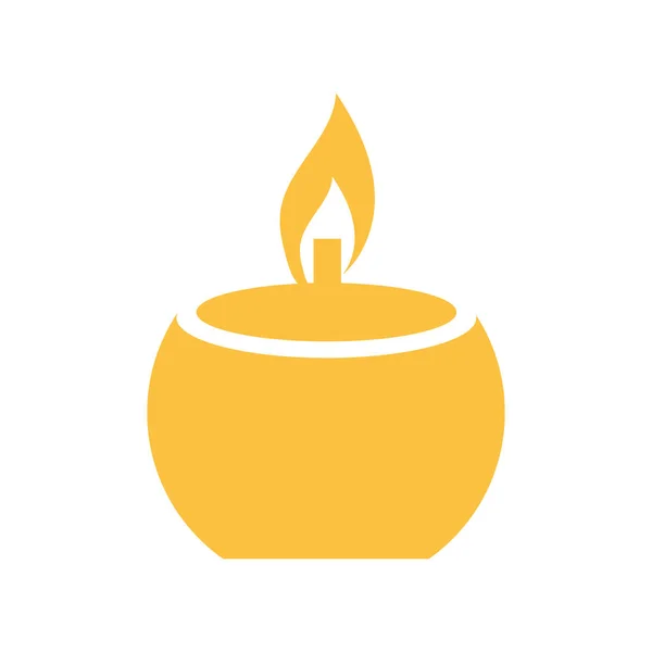 Spa candle symbol — Stock Vector