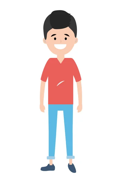 Joven sonriendo — Vector de stock