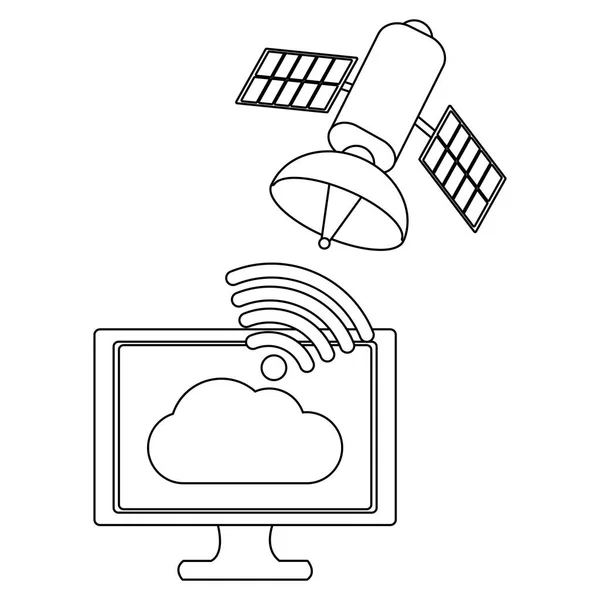 Tecnología informática dibujos animados — Vector de stock