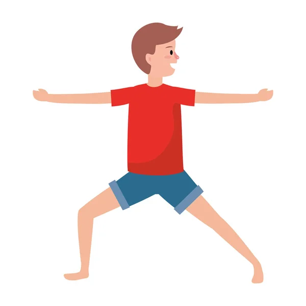 Adatto all'uomo che pratica yoga — Vettoriale Stock
