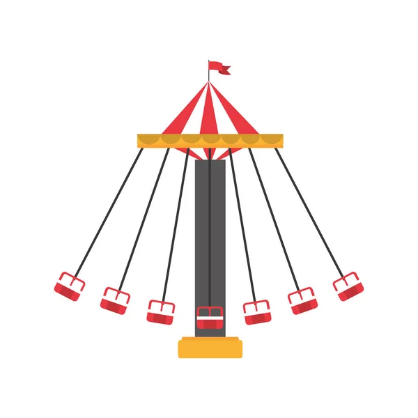 Cadeira de balanço mecânico jogo de carnaval — Vetor de Stock