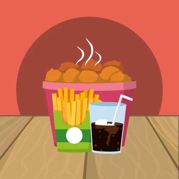 Délicieux dessin animé alimentaire — Image vectorielle