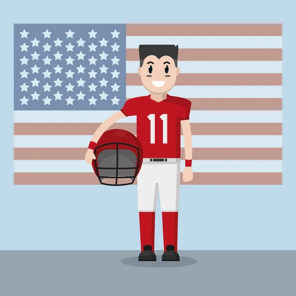 Footballeur américain — Image vectorielle