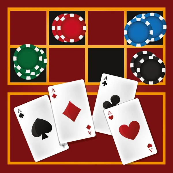 Poker oyun kavramını — Stok Vektör