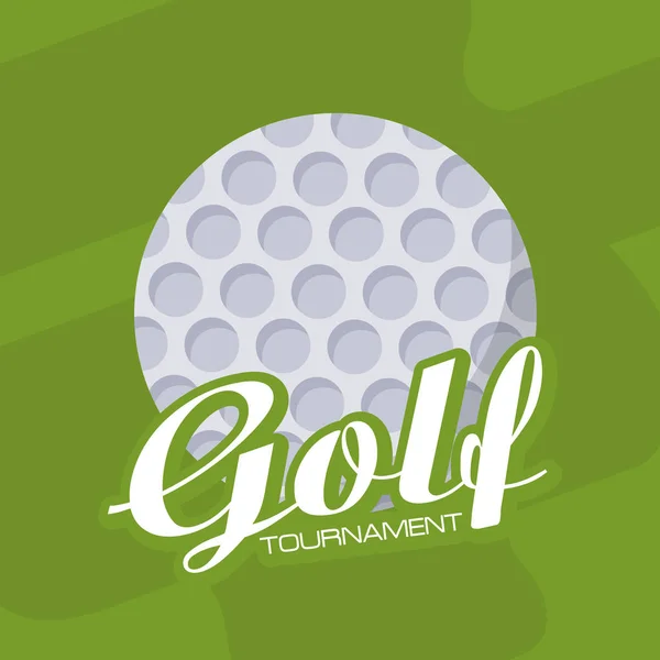 Tournoi de golf sportif — Image vectorielle