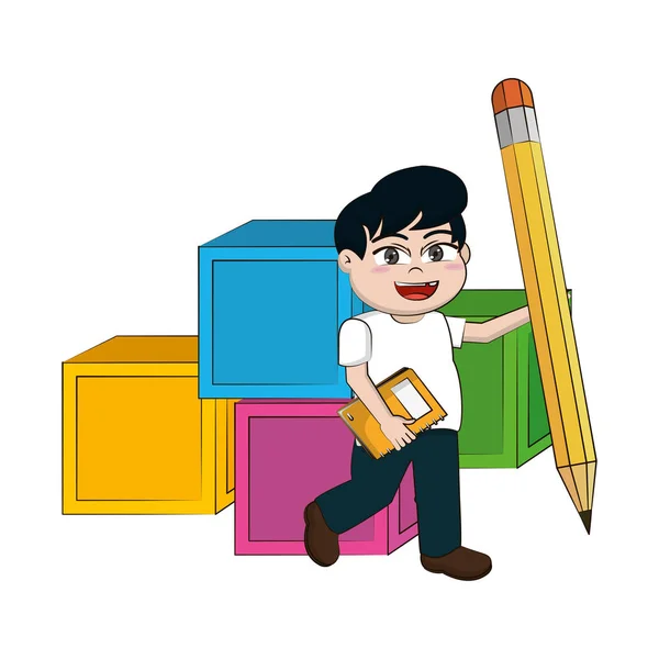 Desenho animado da escola primária —  Vetores de Stock