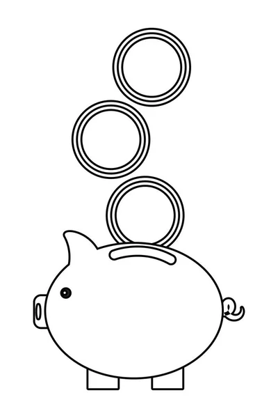 Sparschwein-Symbol — Stockvektor