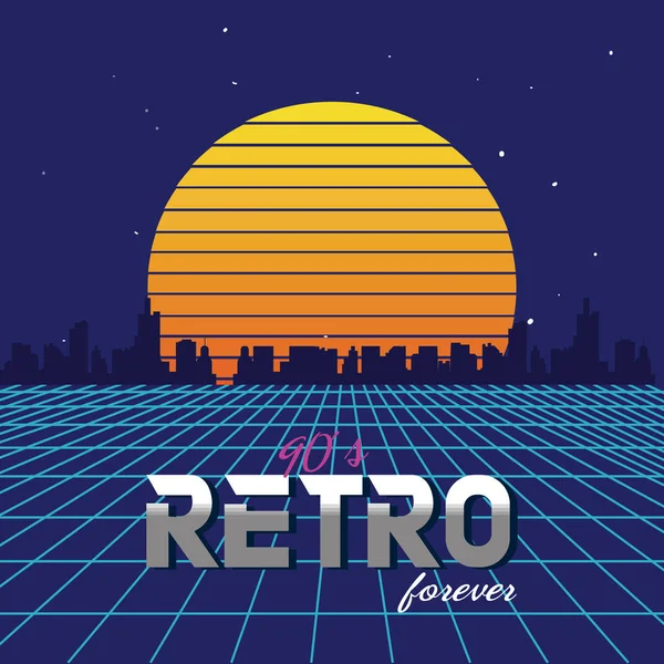 El retro para siempre — Vector de stock