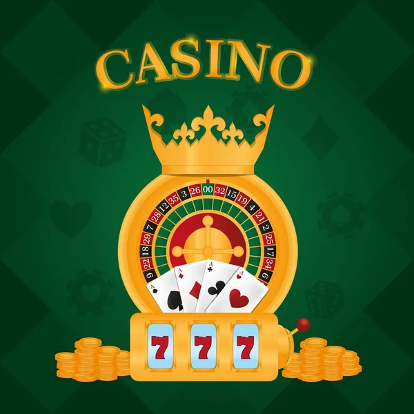 Casino spel embleem — Stockvector