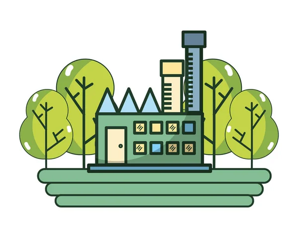 Industria de energía verde dibujos animados — Vector de stock