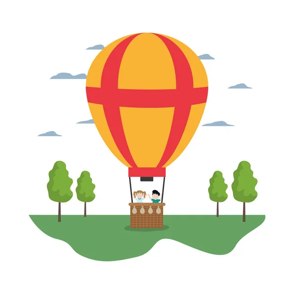 Luftballon süße Unterhaltung mit Kindern — Stockvektor