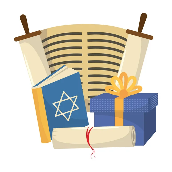 Hanukkah fiesta de dibujos animados — Archivo Imágenes Vectoriales