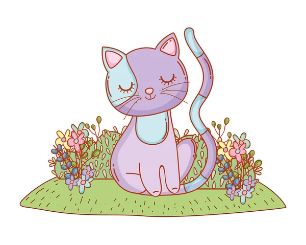 Gatito gato dibujos animados — Vector de stock