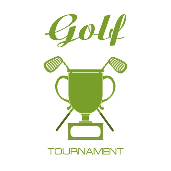 Tournoi de golf sportif — Image vectorielle
