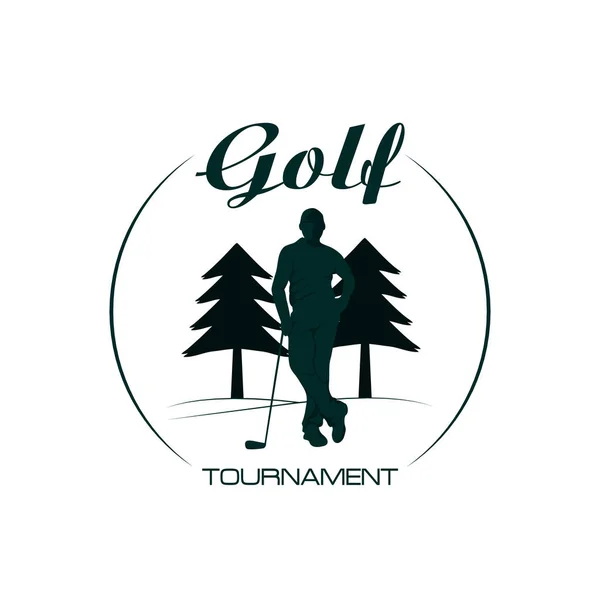 Golf torneo deportivo — Vector de stock