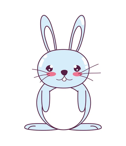 Feliz macho conejo lindo animal — Vector de stock