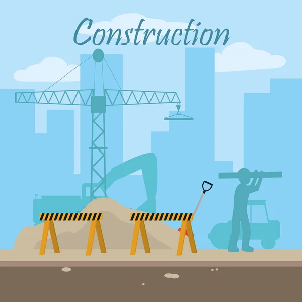 Construction zone concept — Stock Vector