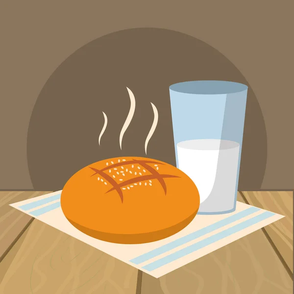 Смачна їжа сніданок мультфільм — стоковий вектор