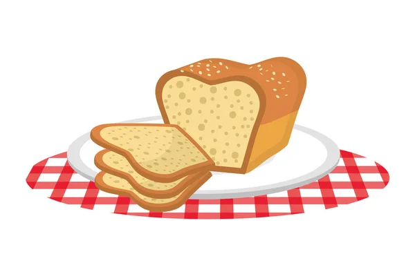 孤立的面包设计 — 图库矢量图片