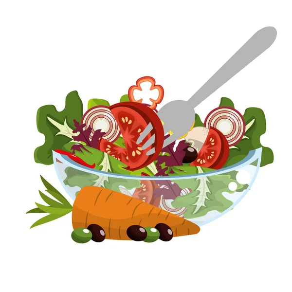 野菜の健康的な食事 — ストックベクタ