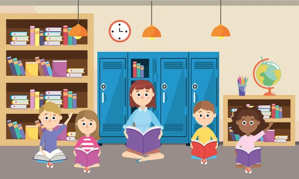 Zeichentrickfilm für die Grundschule — Stockvektor
