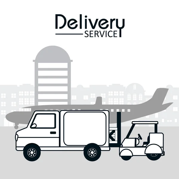 Concepto de servicio de entrega — Vector de stock