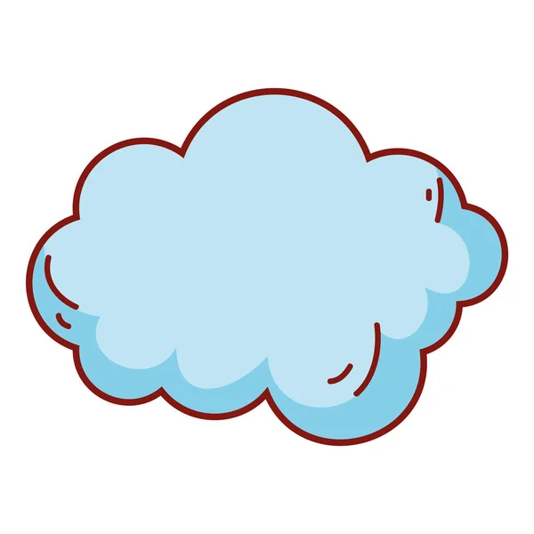 Desenho em nuvem desenhos animados — Vetor de Stock