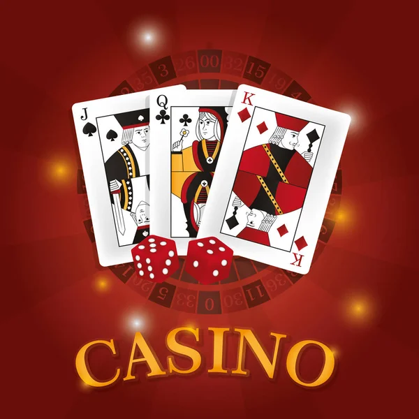 Jogo de casino emblema — Vetor de Stock