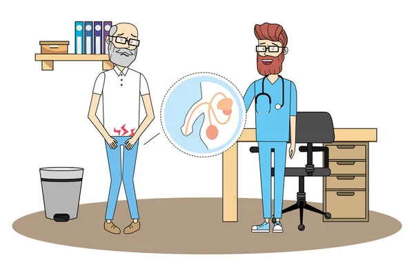 Patient at doctor office — Stock Illustration Patient at doctor office Vector Graphics